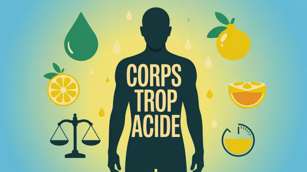 4 signes que votre corps est trop acide illustration silhouette