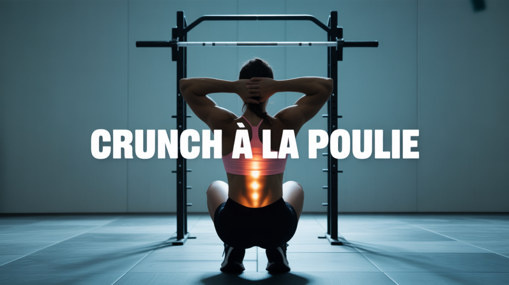 Abdo a la poulie vue stylisée salle de sport