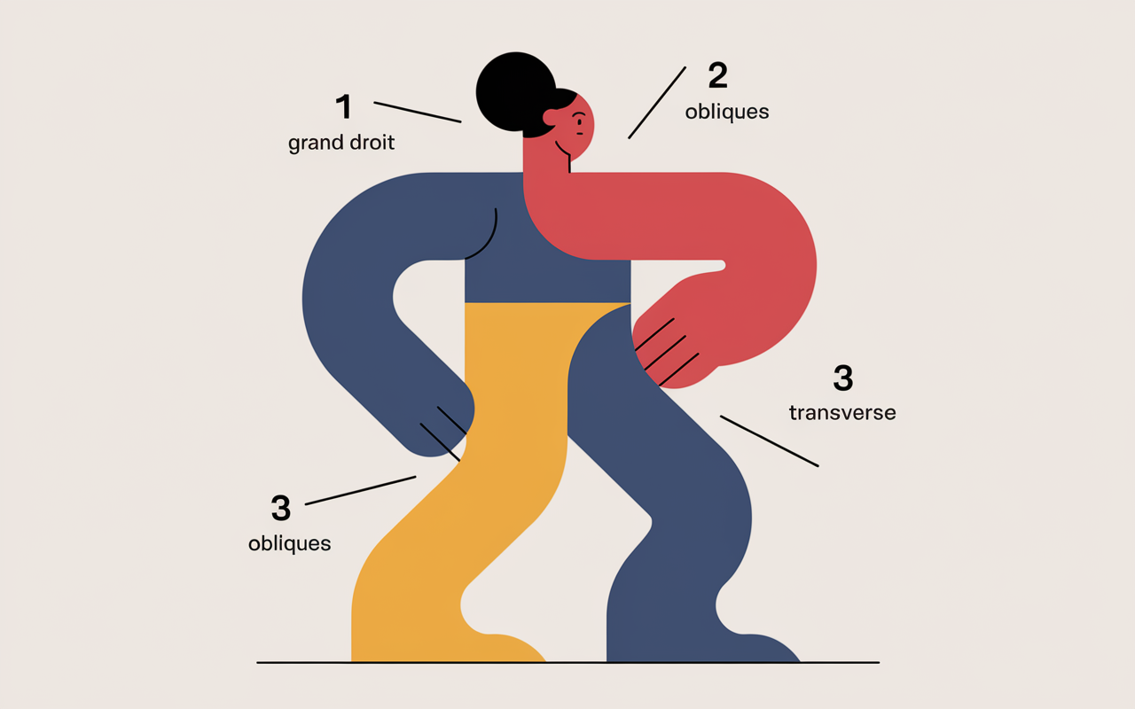 Muscles abdo a la poulie schema anatomie