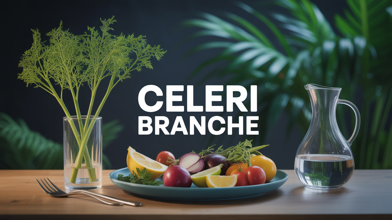 Assiette équilibrée avec celeri en branche et légumes
