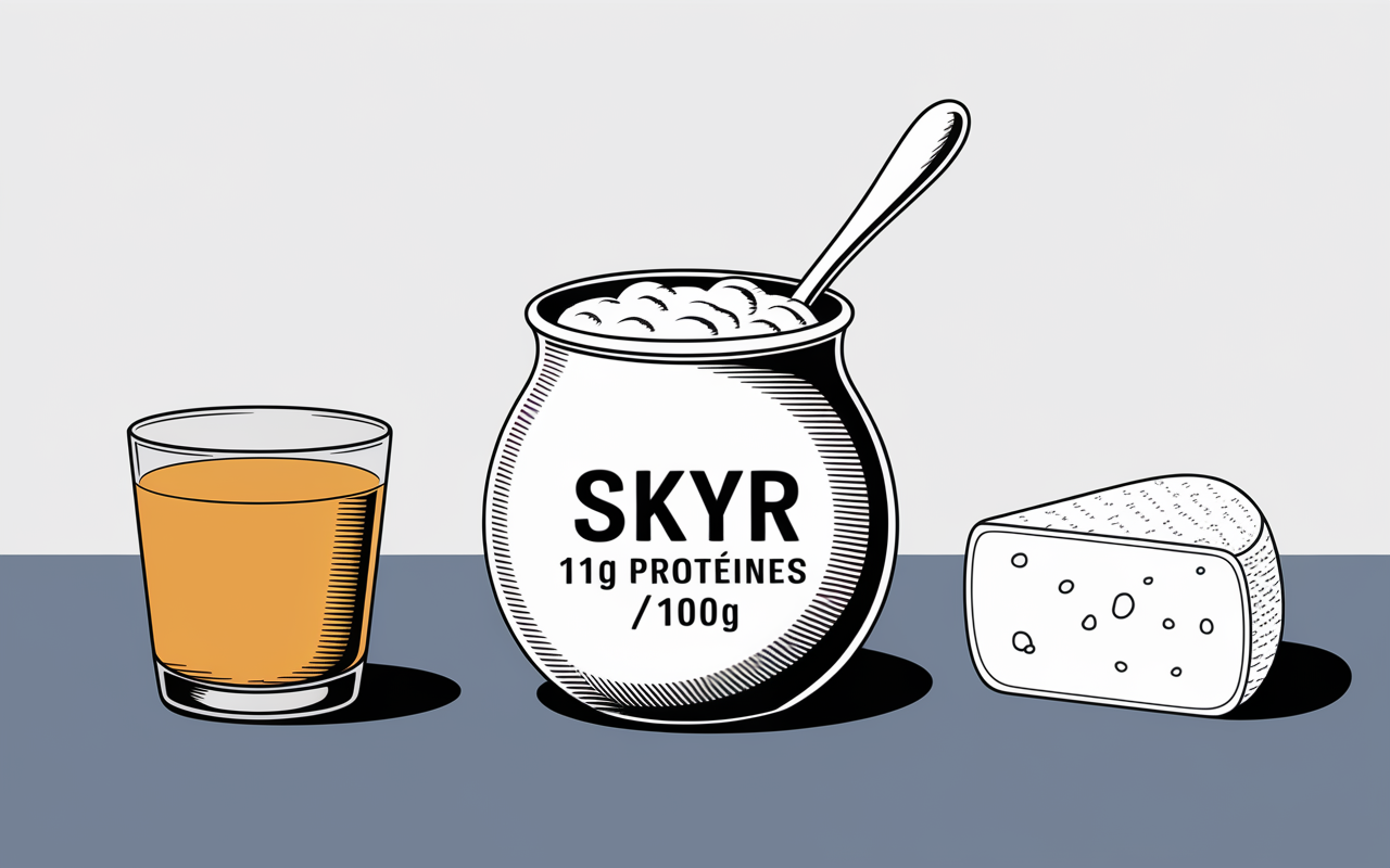 c est quoi le skyr comparatif proteines yaourt fromage blanc