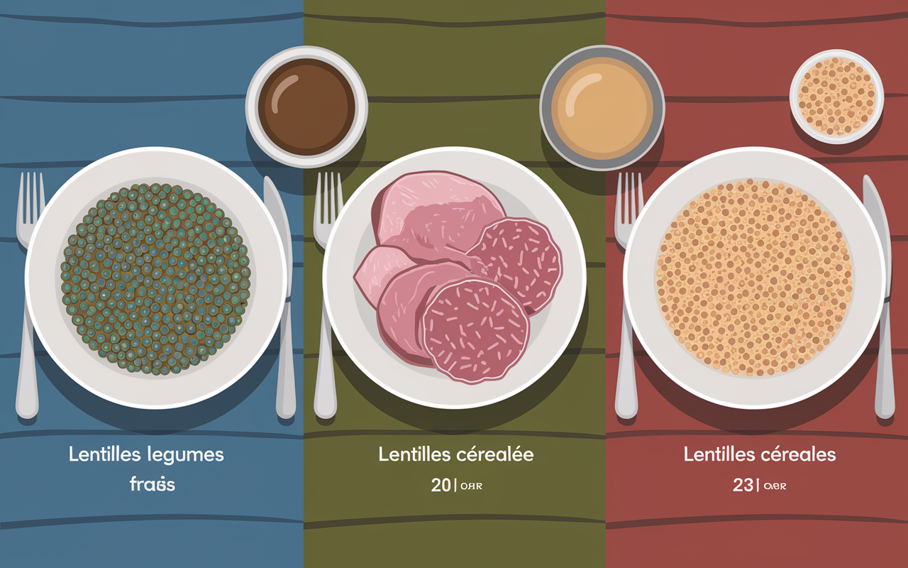 les lentilles font elle grossir assiettes accompagnements calories