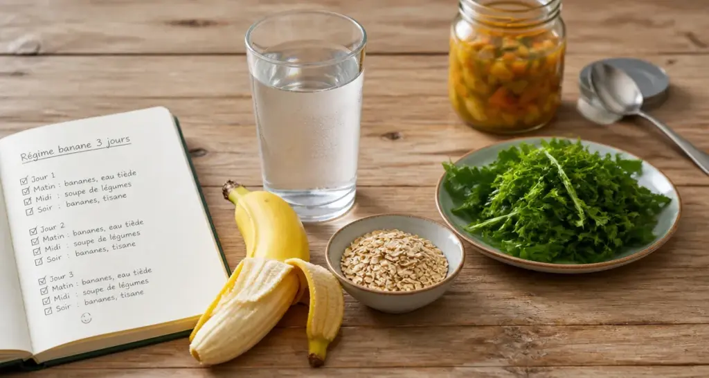 Régime banane 3 jours : banane, eau tiède et menus