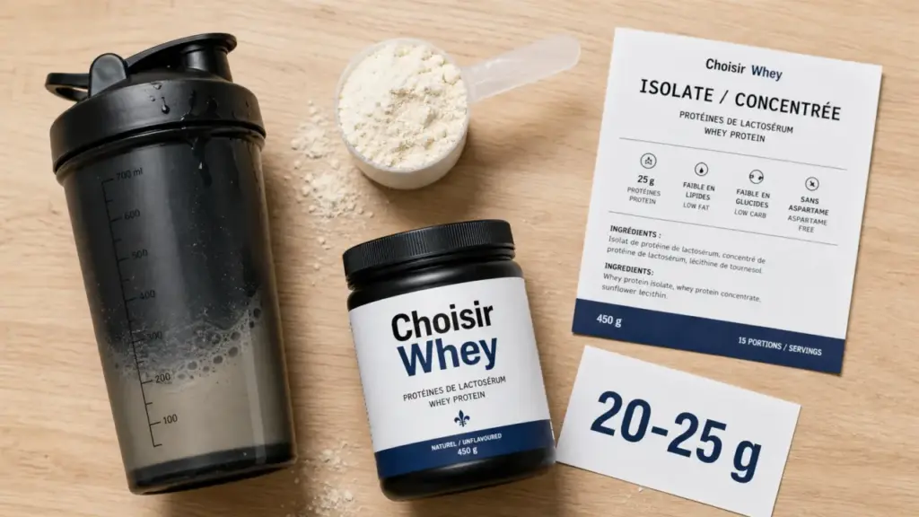 Avis sur la whey : 24 g de protéines par dose, isolate 90%+
