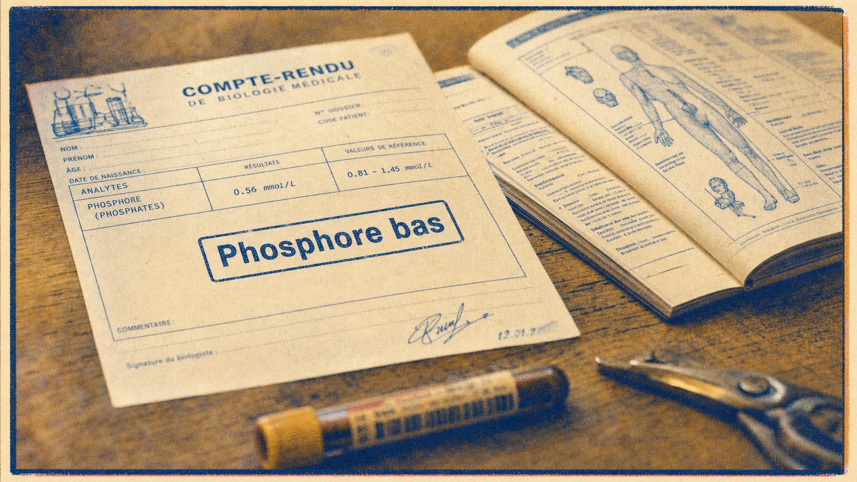 Manque de phosphore dans le sang symptomes : fatigue et crampes