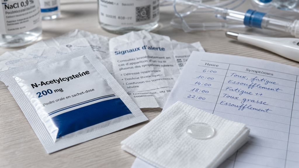 N-acétylcystéine : n acetylcysteine effets secondaires, signaux d’alerte