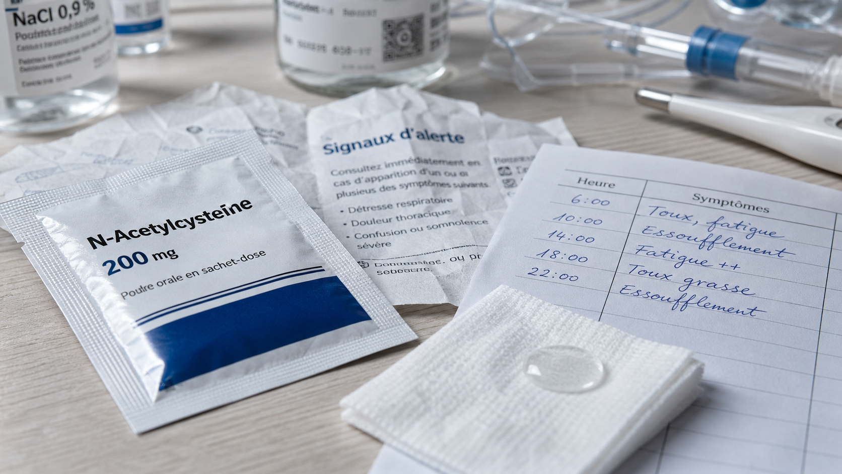 N-acétylcystéine : n acetylcysteine effets secondaires, signaux d’alerte