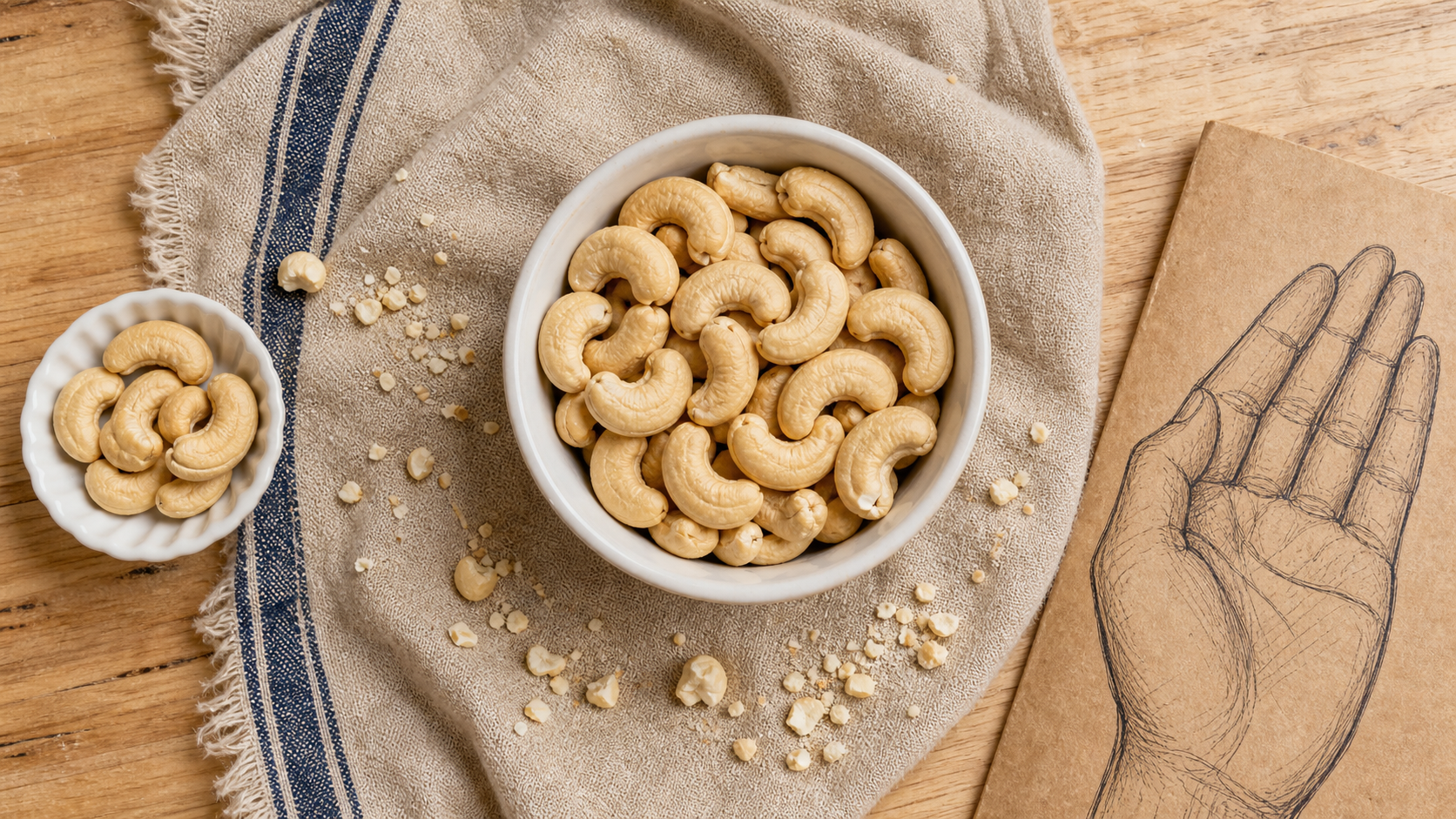 Noix de cajou fait grossir : bol de noix et calories