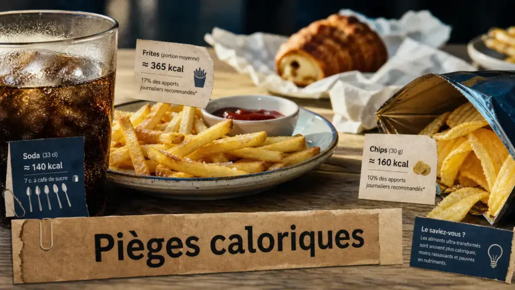 Les pires aliments qui font grossir : soda, frites et chips