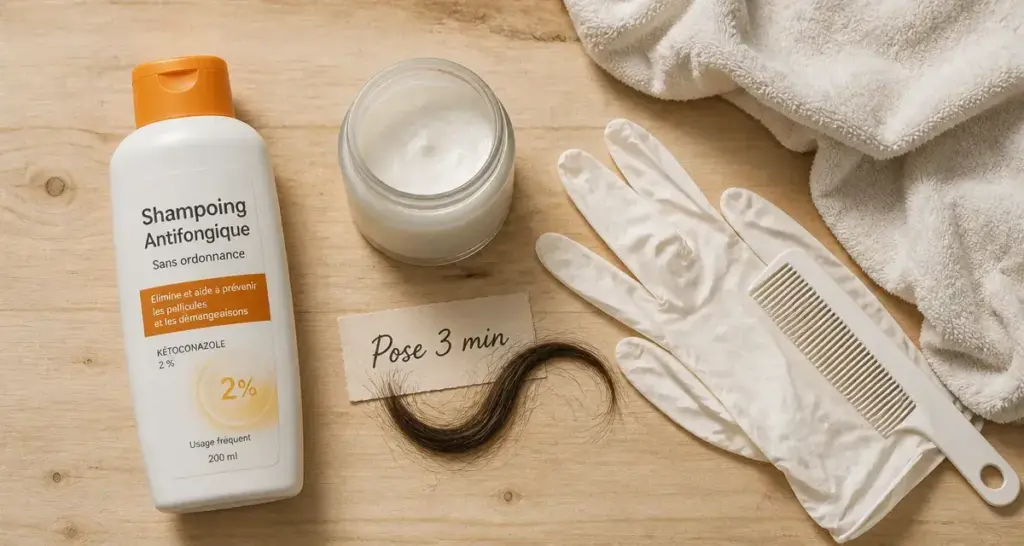 Shampoing antifongique sans ordonnance : pose 3 min pour 16 semaines max