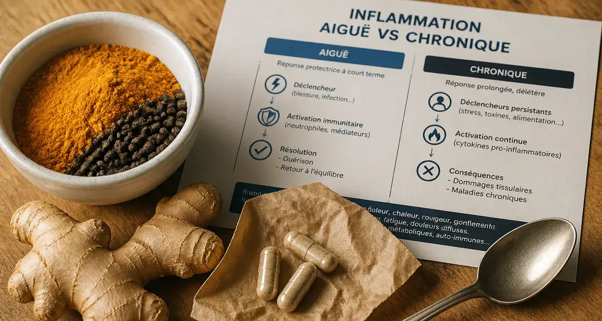 Anti inflammatoire naturel puissant : curcuma, gingembre et poivre pour douleurs chroniques