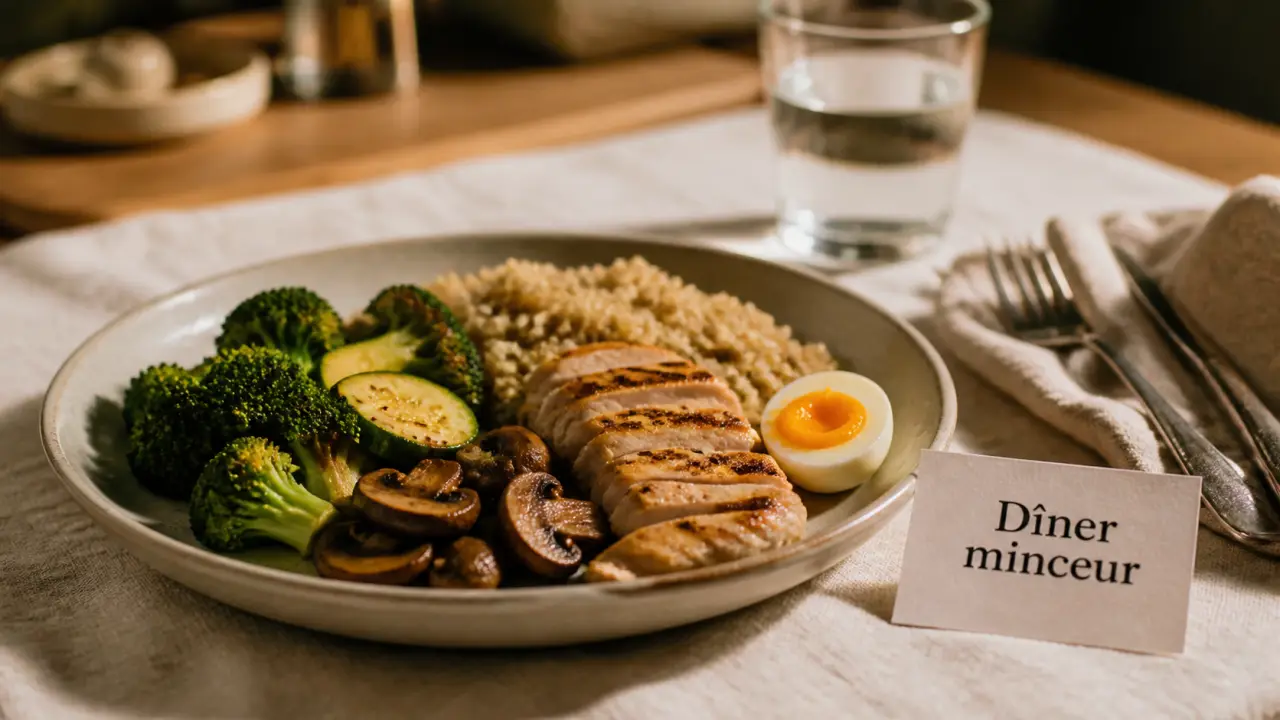 Que manger le soir pour maigrir : dîner minceur IG bas légumes, protéines et quinoa