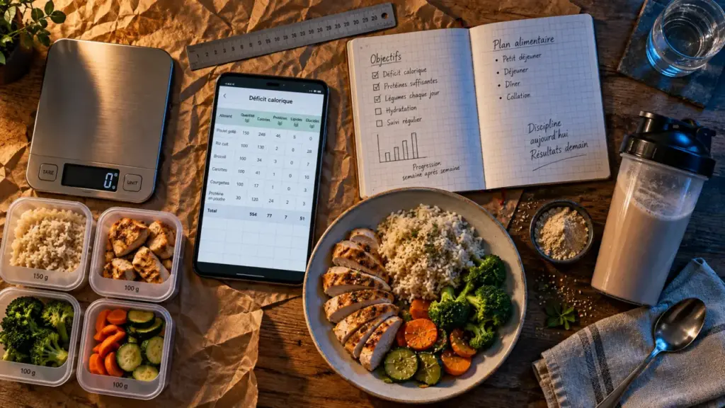 Seche alimentaire : déficit progressif pour perdre du gras sans sacrifier le muscle